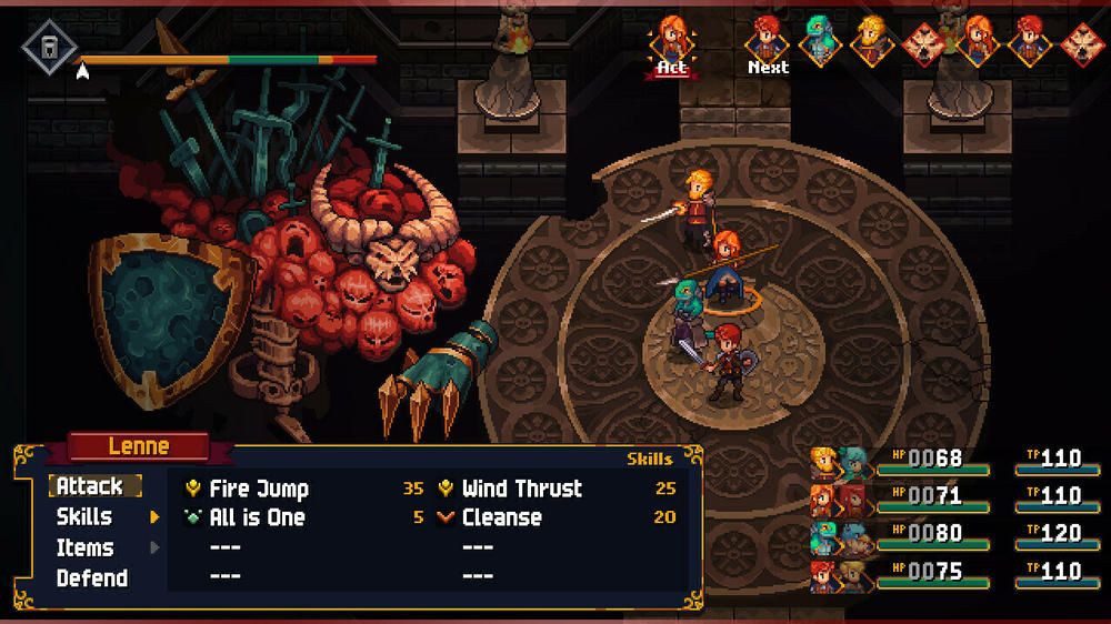 Chained Echoes' retro combat and pixel art in action.