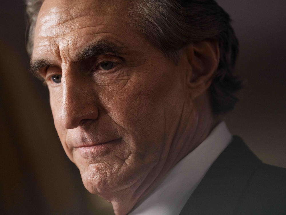 Doug Burgum, governor of North Dakota, during an interview following the GOP primary presidential debate in September. He announced Monday he was dropping out of the race.