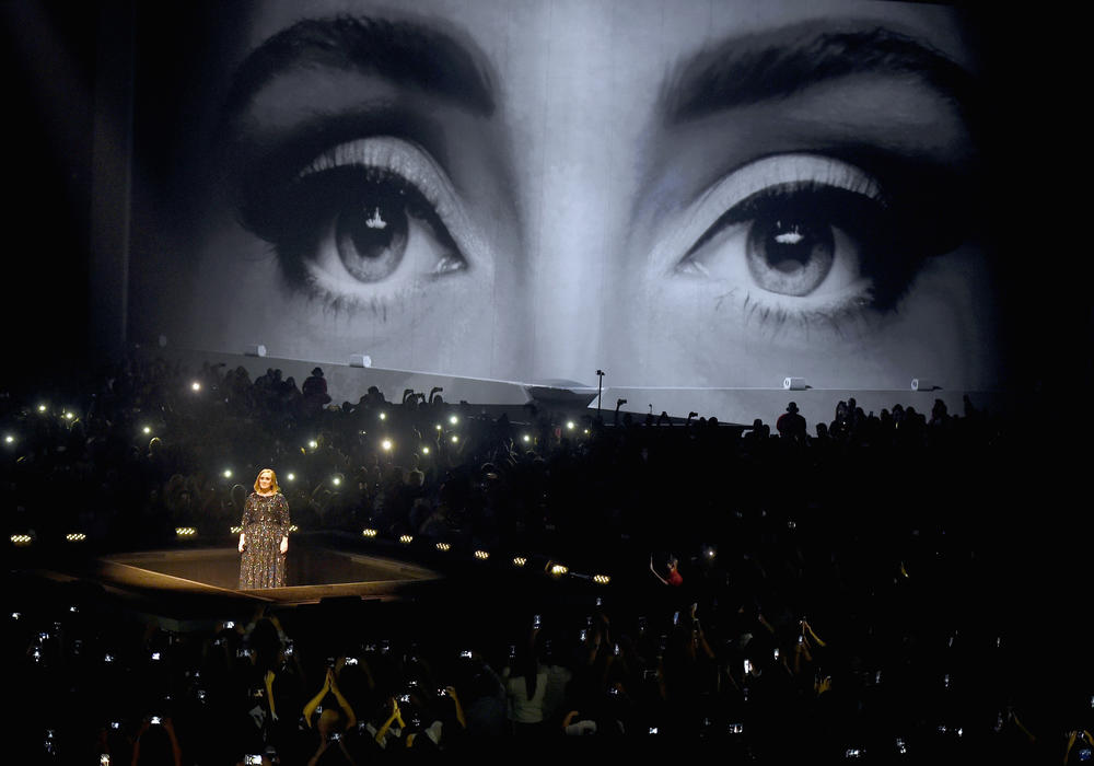 Adele performs during her North American tour on Aug. 5, 2016 in Los Angeles.