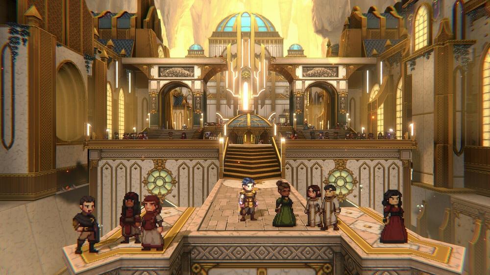 The combined polygonal and pixelated aesthetic of SacriFire.