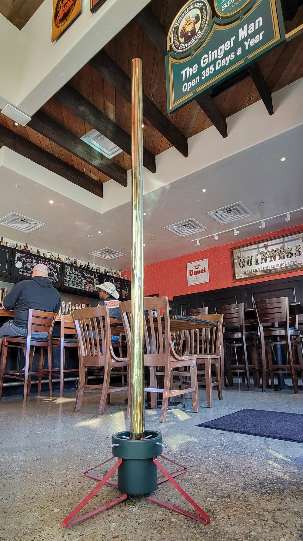 The Ginger Man sets up a customarily sparse Festivus pole, as well as an open mic for people to air their grievances.