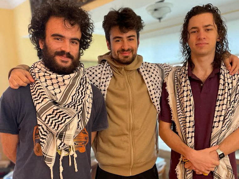 From left: Hisham Awartani, Kinnan Abdel Hamid and Tahseen Ahmed, three college students of Palestinian descent who were shot near the University of Vermont in Burlington on Nov. 25 are seen in this undated handout photo.
