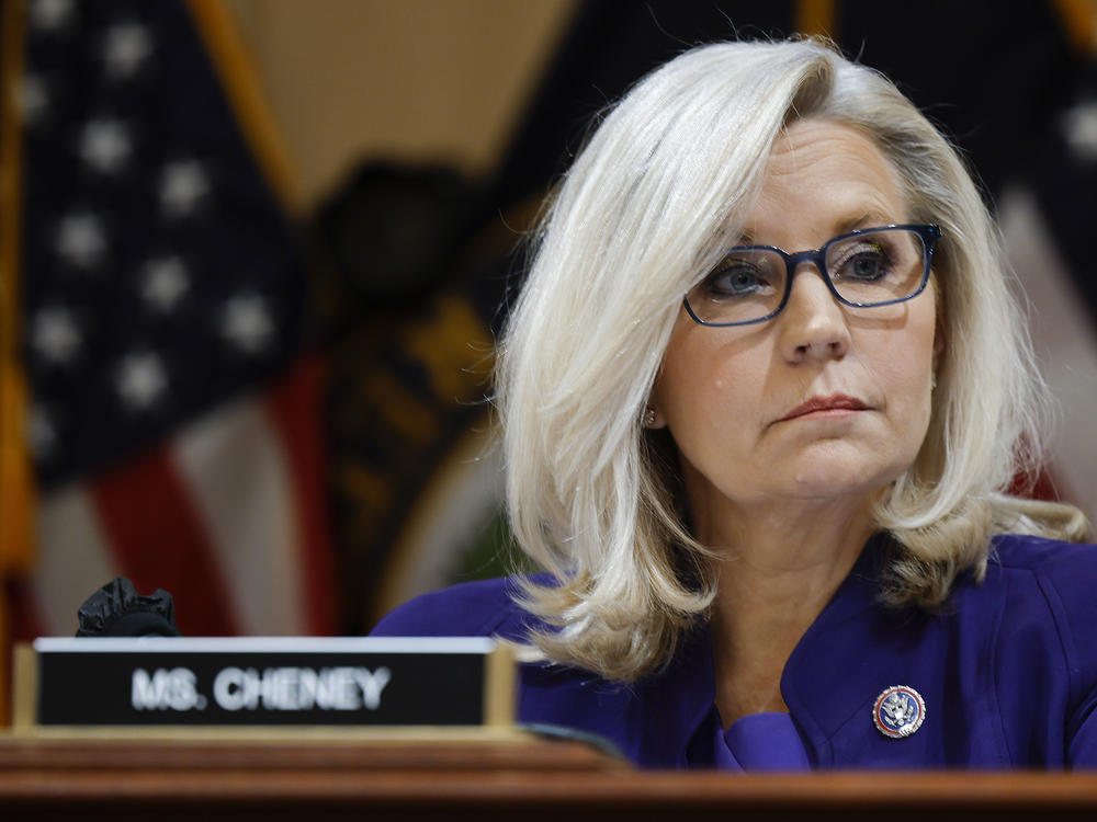 Rep. Liz Cheney, R-Wyo., vice chairwoman of the Select Committee to Investigate the January 6th Attack on the U.S. Capitol, participates in the panel's last public meeting on Dec. 19, 2022 in Washington, D.C.