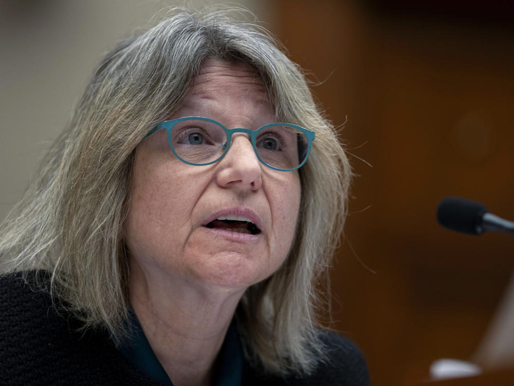 Massachusetts Institute of Technology President Sally Kornbluth speaks during Tuesday's hearing.