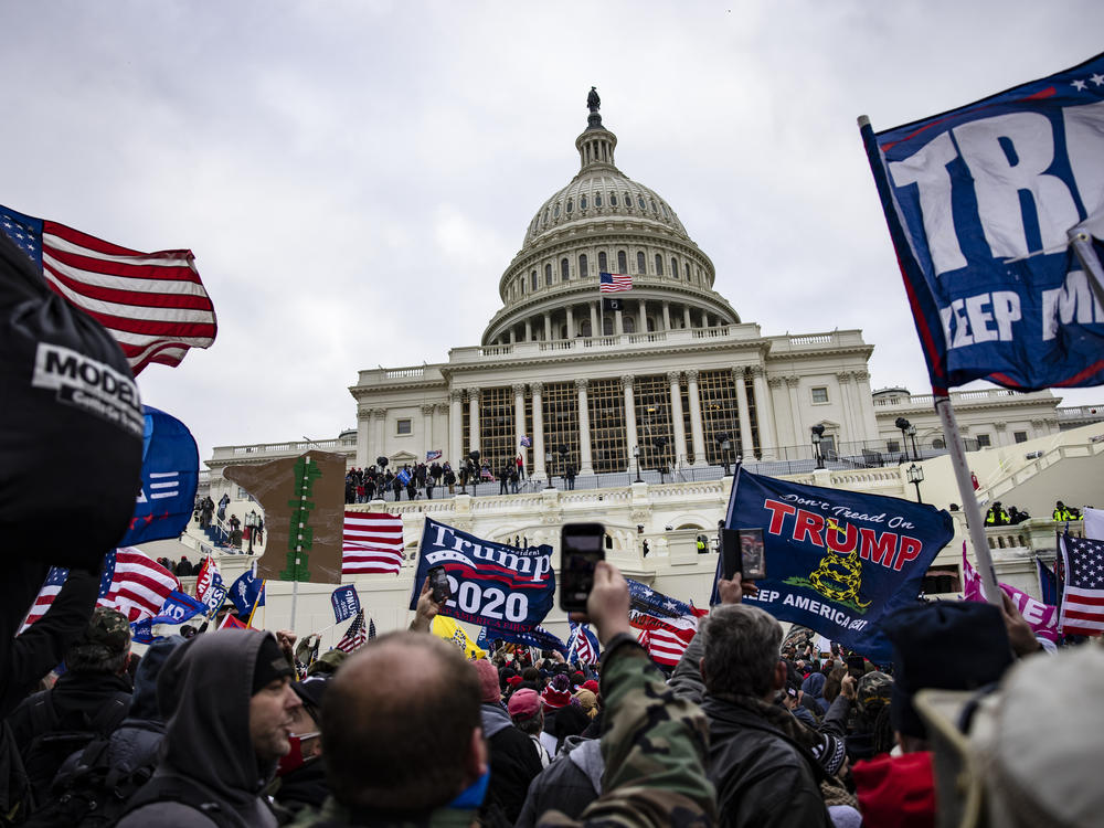 Pro-Trump supporters storm the U.S. Capitol on Jan. 6, 2021.