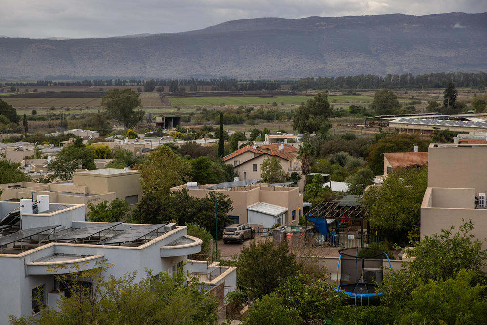 A view of Lehavot HaBashan, a kibbutz in northern Israel near the border with Lebanon.