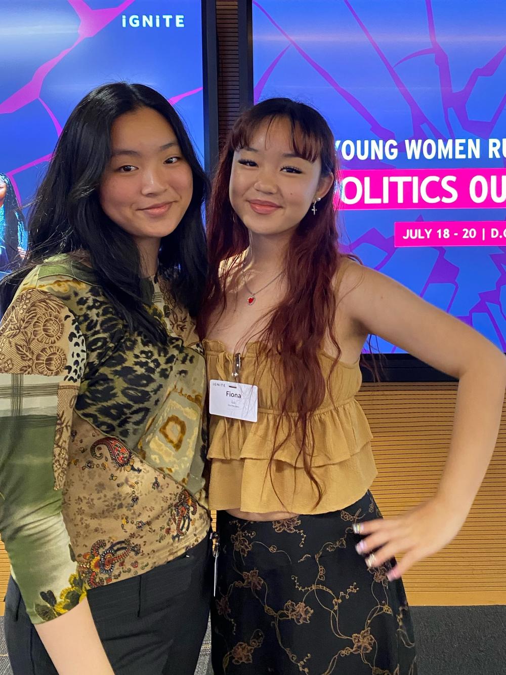During their last year of high school, Esther Lau (left) and Fiona Lu advocated for a bill to expand low-income teens' access to mental health care. Gov. Gavin Newsom signed it into law in October.