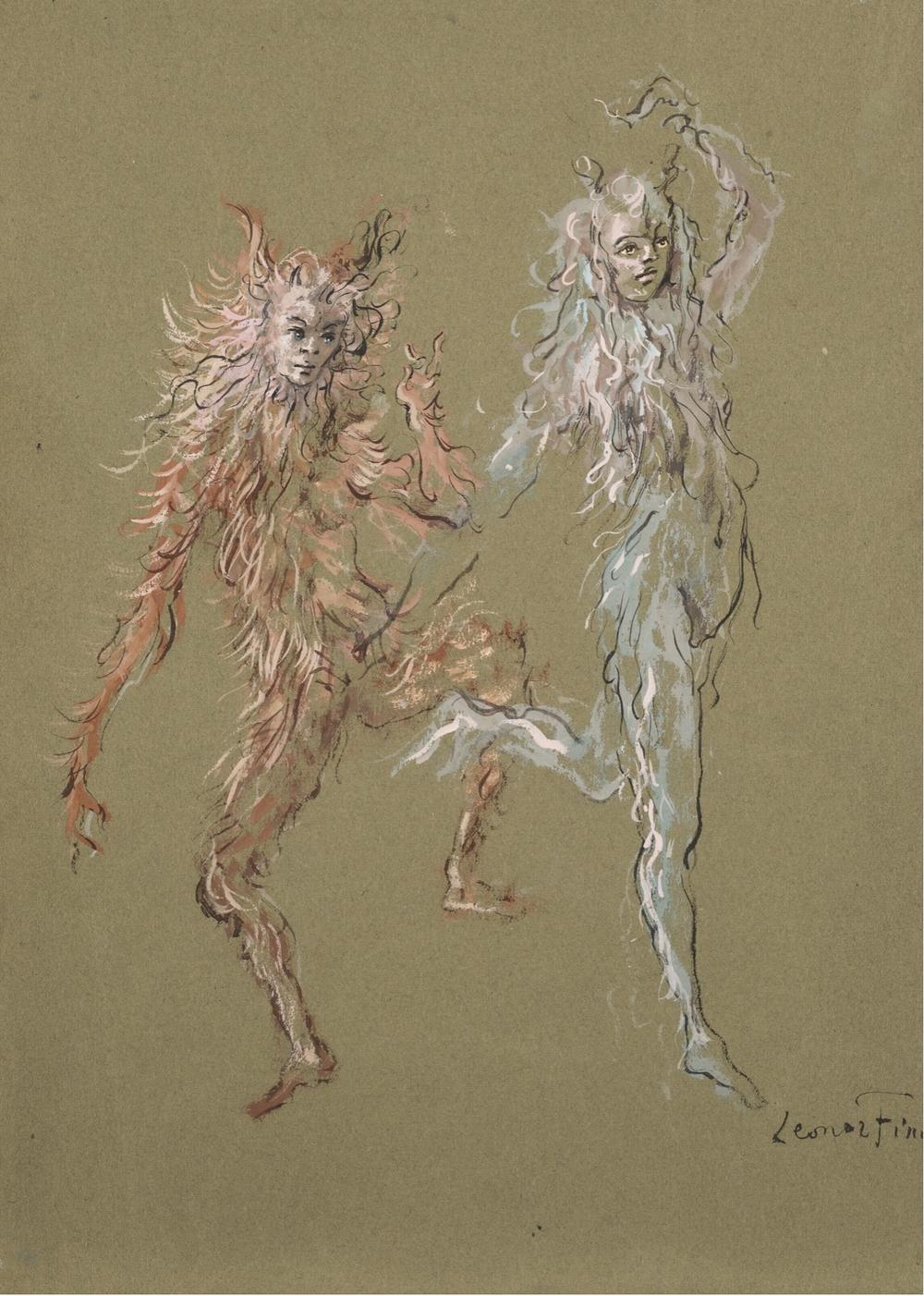 <em>Costume design for « Le Rêve de Léonor »</em>, 1949, Leonor Fini, Gouache on colored paper
