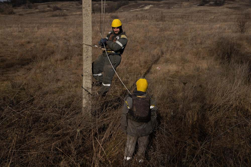 Utility workers have restored Ukraine's electrical grid to between 90% and 95% of its prewar state.
