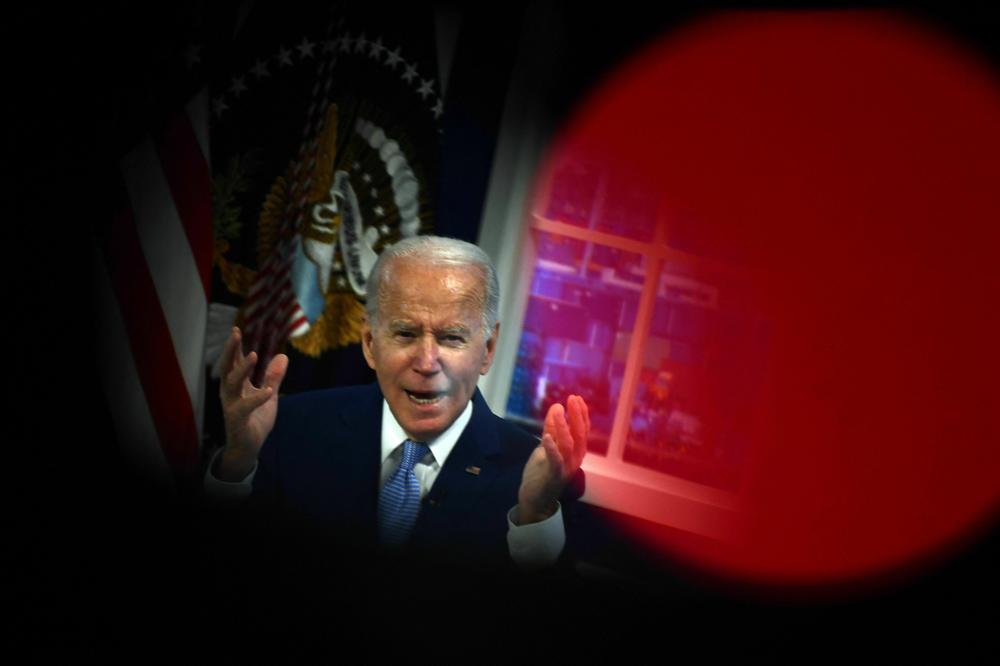 Biden in a meeting at the White House in 2021.