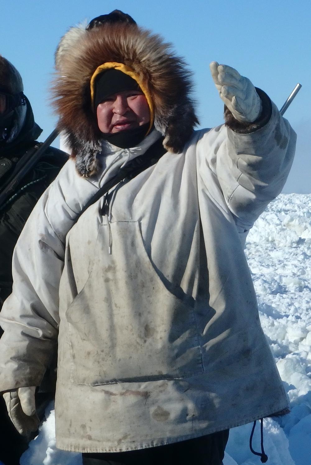 Alaska Arctic Observatory and Knowledge Hub observer Billy Adams on the sea ice in Utqiaġvik, Alaska in 2018.
