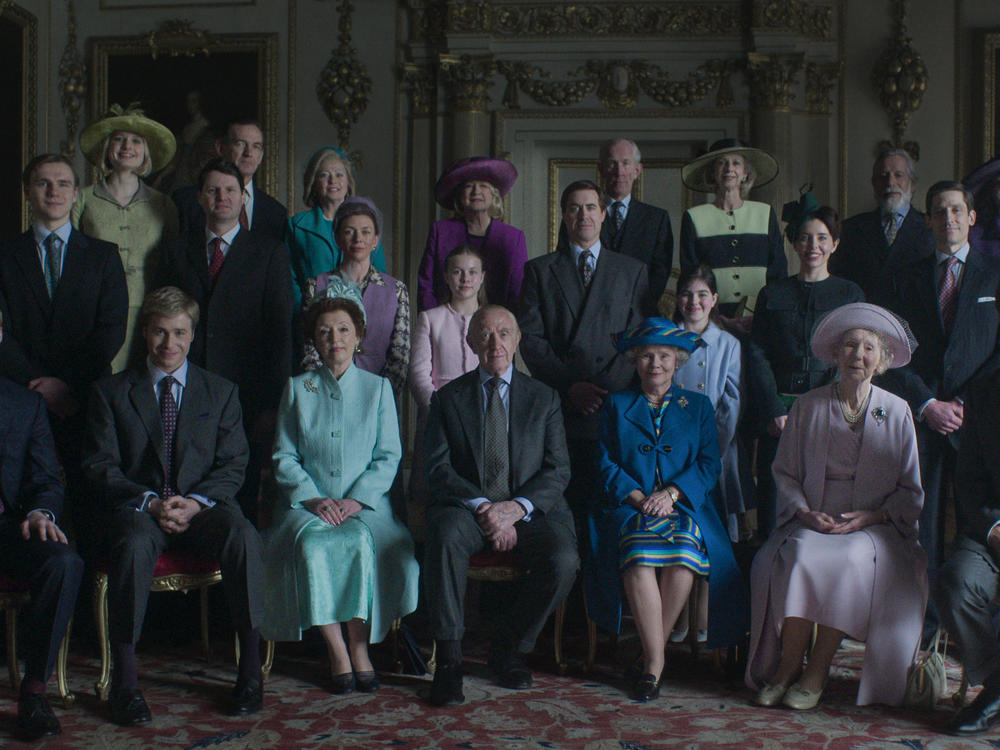 A recreation of a royal family portrait photo.