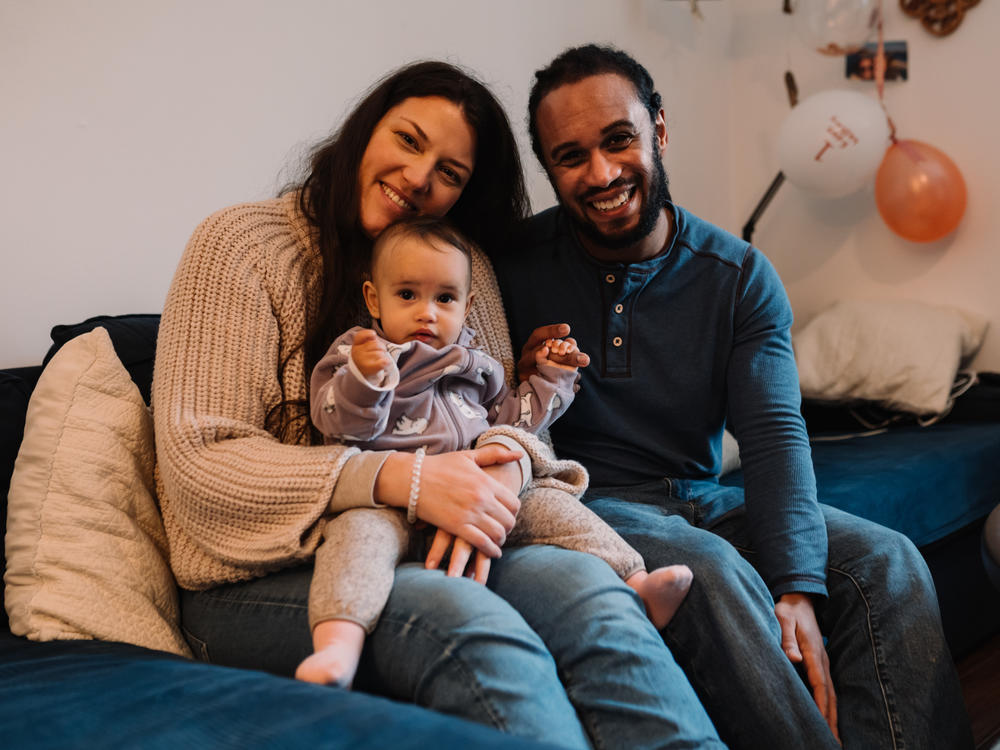 Kurt Panton, his wife, Lizzy, and their daughter, Pauline. His federal student loans have been canceled by a new Biden administration policy meant to remedy past failures with income-driven repayment plans.