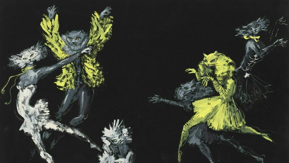 <em>Costume design for « Demoiselles de la nuit »</em>, 1948, Leonor Fini, Gouache on paper
