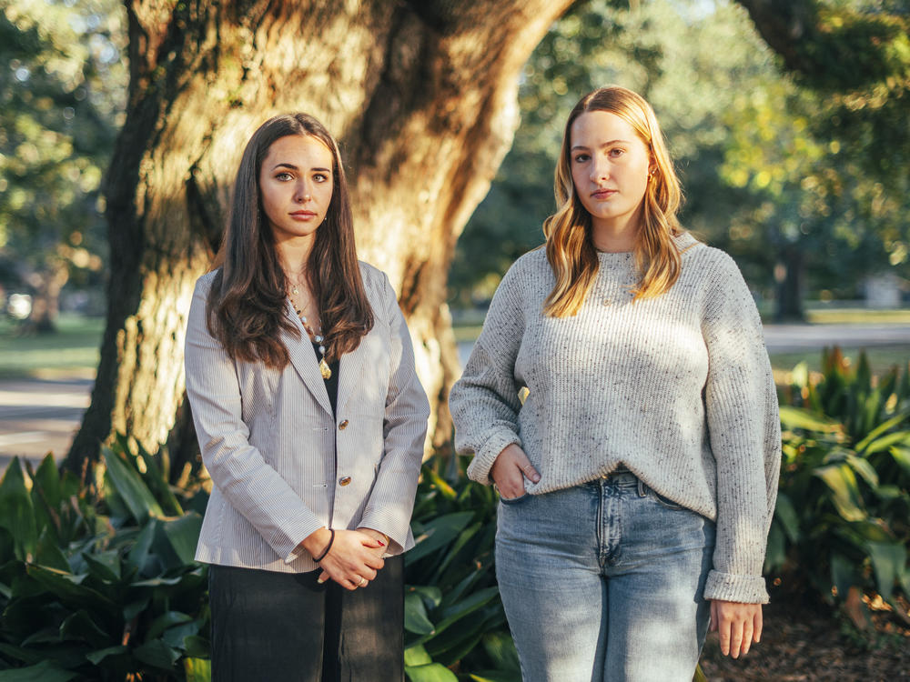 Students Hannah Levitan, left, and Lindsay Ruhl launched <em>The Tulane Hullabaloo</em>'s first student podcast in response to campus tensions over Israel's war in Gaza.