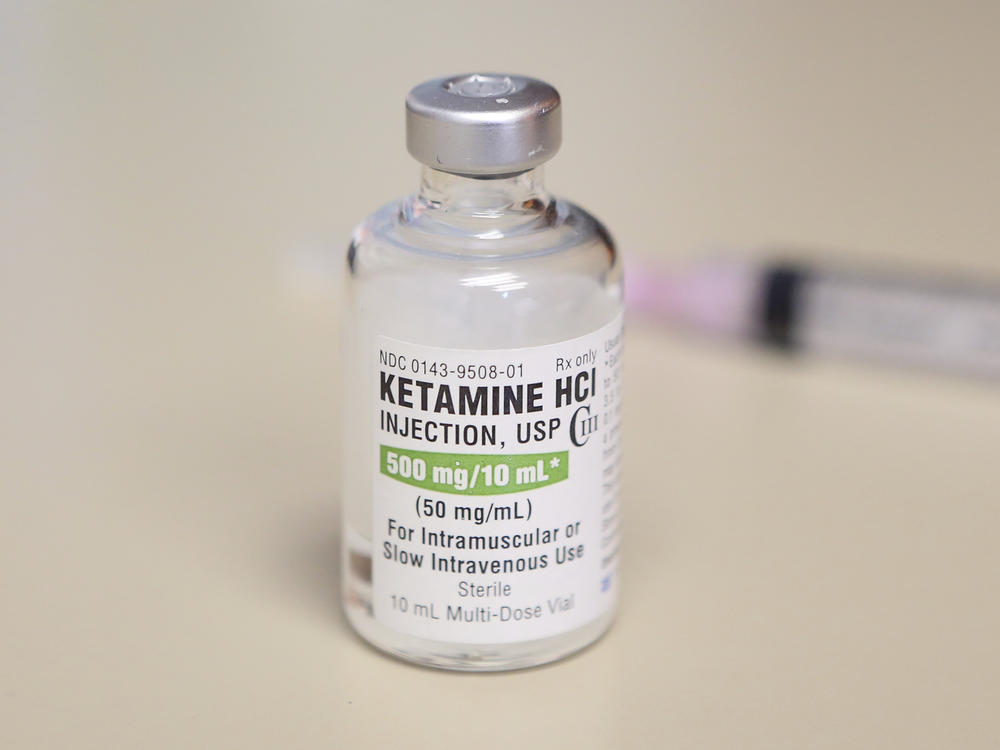 A vial of ketamine, captured in July 2018. Over the years, the drug has been used as a sedative as well as an alternative treatment for pain and depression.