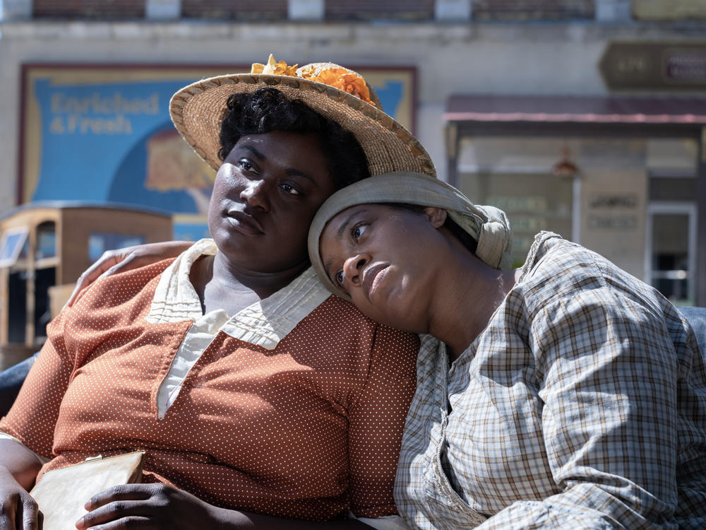 The 2023 reincarnation of <em>The Color Purple</em> is a remarkable departure from Alice Walker's Pulitzer-winning novel and its polarizing 1985 adaptation directed by Steven Spielberg. Above, Sofia (Danielle Brooks) and Celie (Fantasia Barrino) in the new film.