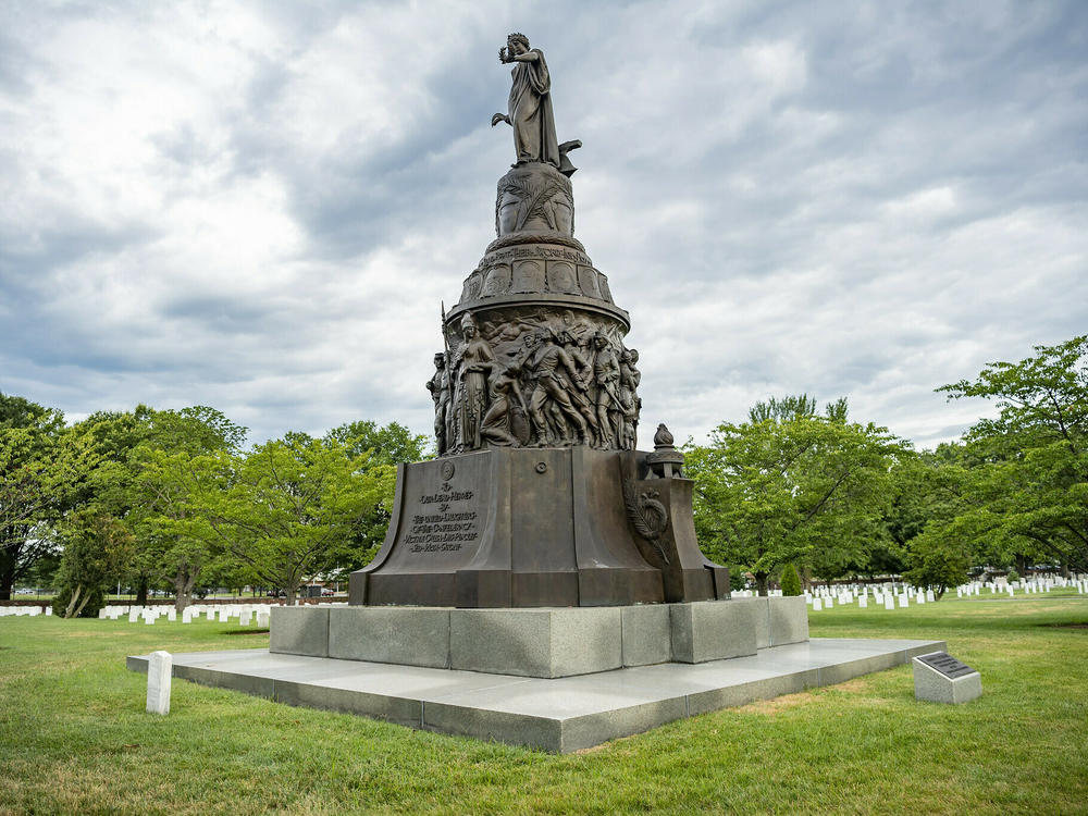 The removal of the Confederate Memorial in Section 16 of Arlington National Cemetery, in Arlington, Va., is on hold after a federal judge issued a temporary restraining order.
