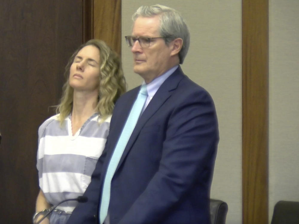 This image from video shows Ruby Franke during a hearing on Monday, Dec. 18, 2023, in St. George, Utah. Franke, a Utah mother of six who gave parenting advice via a once-popular YouTube channel called 
