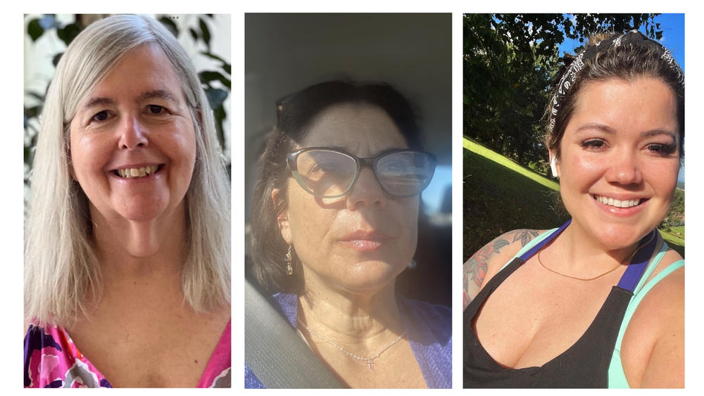 From left to right: Long COVID patients Linda Rosenthal, Julia Landis and Shelby Hedgecock continue to suffer from severe symptoms.