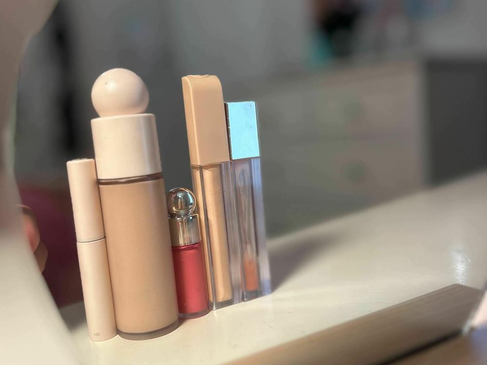 Ana Simón, 11, says her morning routine usually involves a serum, a lotion, sunscreen, some lip gloss, maybe blush and definitely highlighter. One must-have? An eyelash curler.