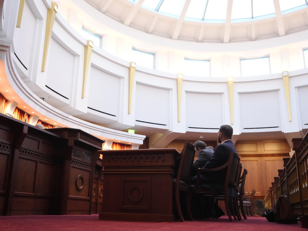 The Colorado Supreme Court in Denver hears arguments on Dec. 6 regarding former President Donald Trump's eligibility for the state's primary ballot.