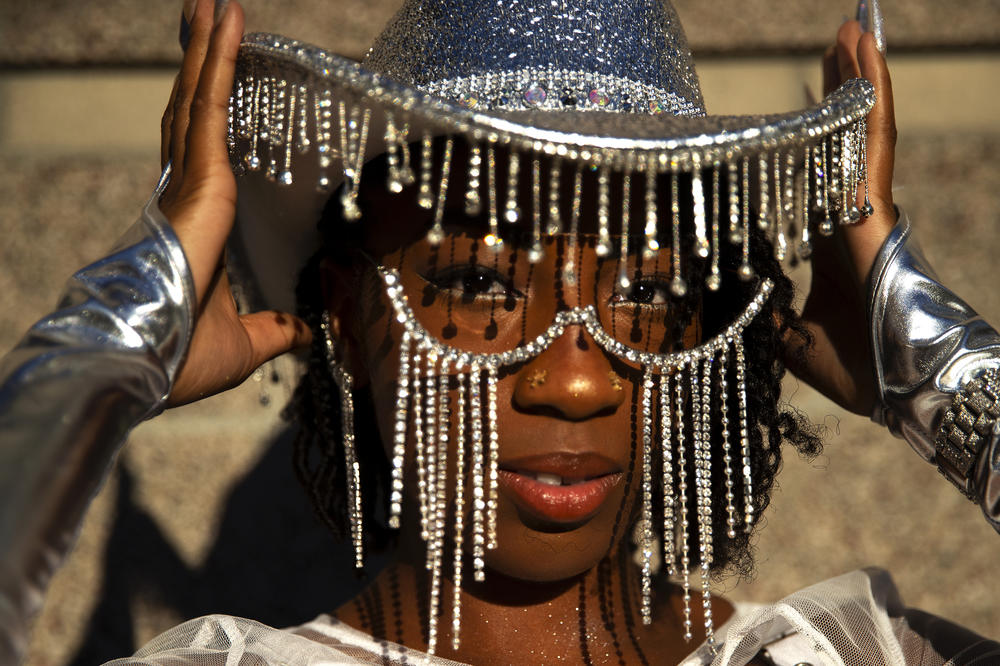 Kieyira Flintroy poses for a photo while waiting in line to see Beyoncé on her Seattle stop of the Renaissance World Tour on Sept. 14, 2023, at Seattle's Lumen Field. Full story <a href=