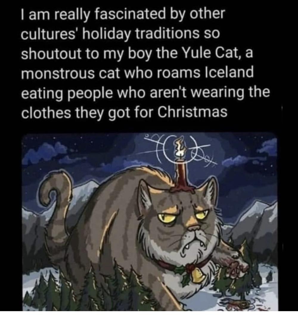 With Christmas fast approaching, memes about the Yule Cat are circulating around Instagram and other social media platforms. Some depict the giant cat as a spooky character, while others take a more satirical approach.