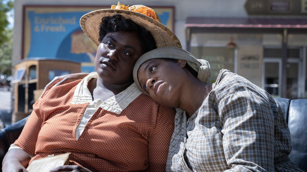 Danielle Brooks and Fantasia Barrino in <em>The Color Purple. </em><strong><a href=
