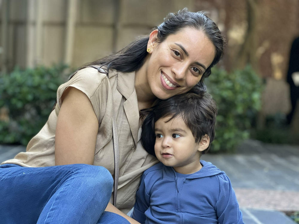 Teresa Hernandez with Lucca.
