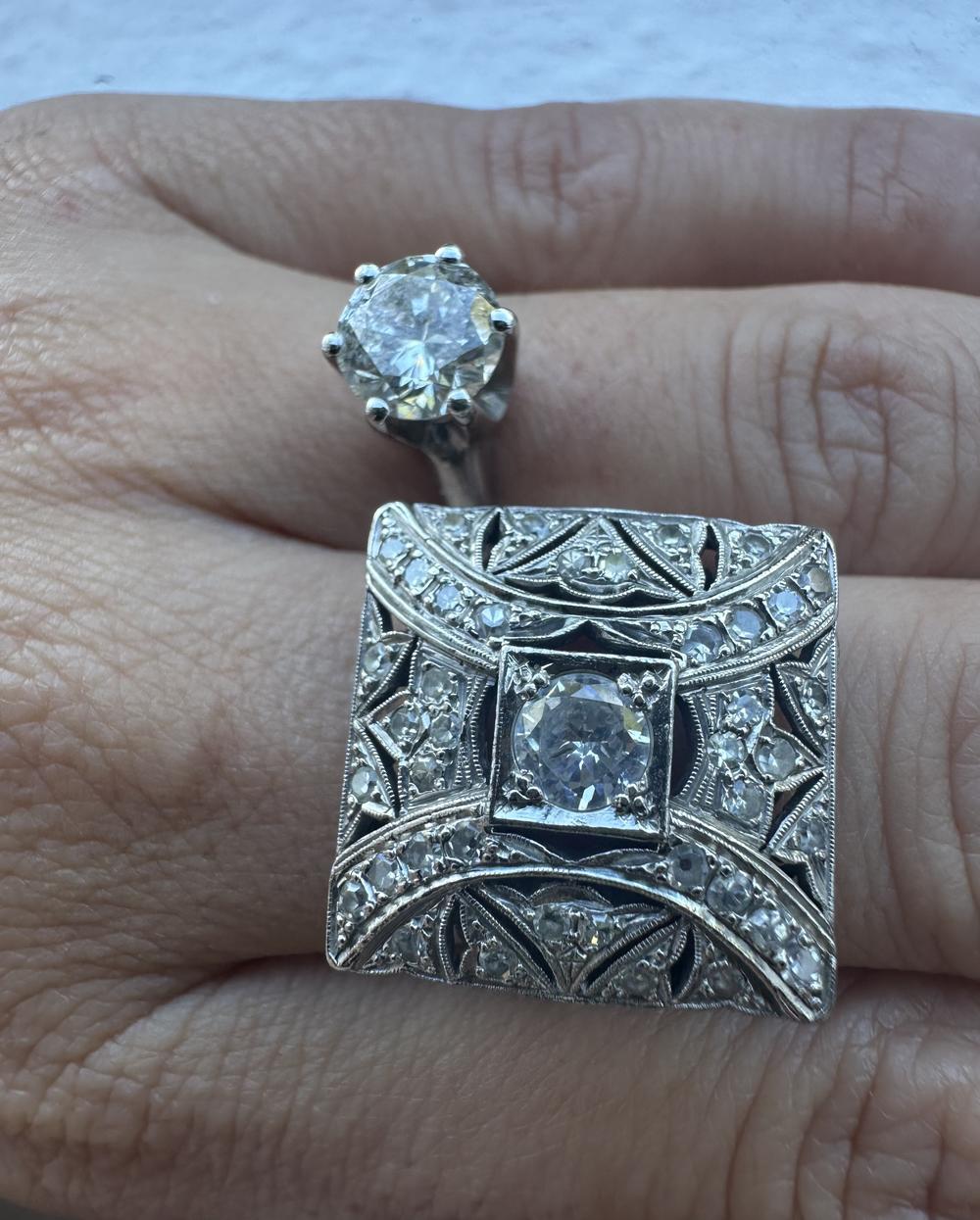 Both rings above are from Michelle Quirk's maternal grandmother. The single diamond ring was a final gift from her grandmother before she died in 2020.