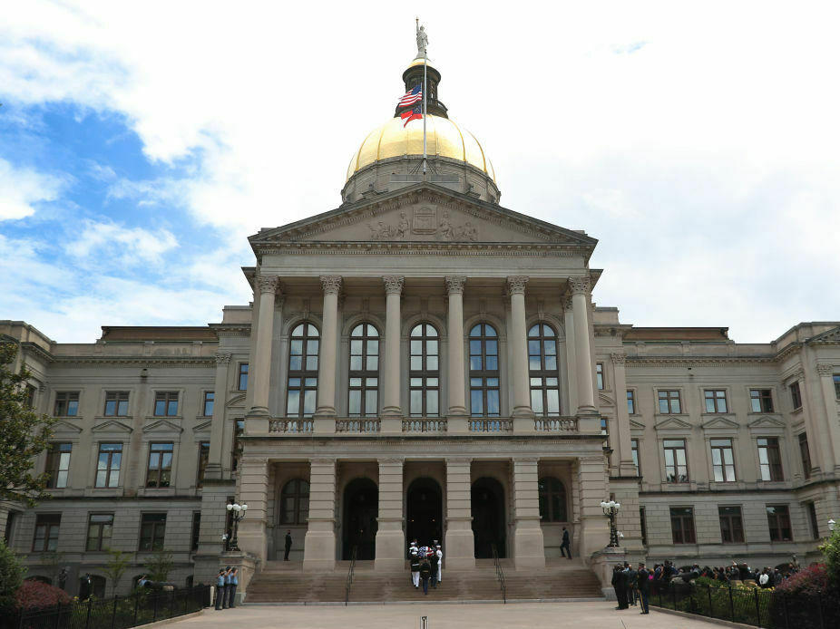 The Georgia State Capitol was among several state legislatures evacuated Wednesday following bomb threats.