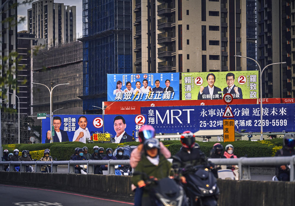 Campaign posters for various legislative member candidates in Taipei, Taiwan, on, Dec. 27. This month Taiwan holds presidential and legislature elections.