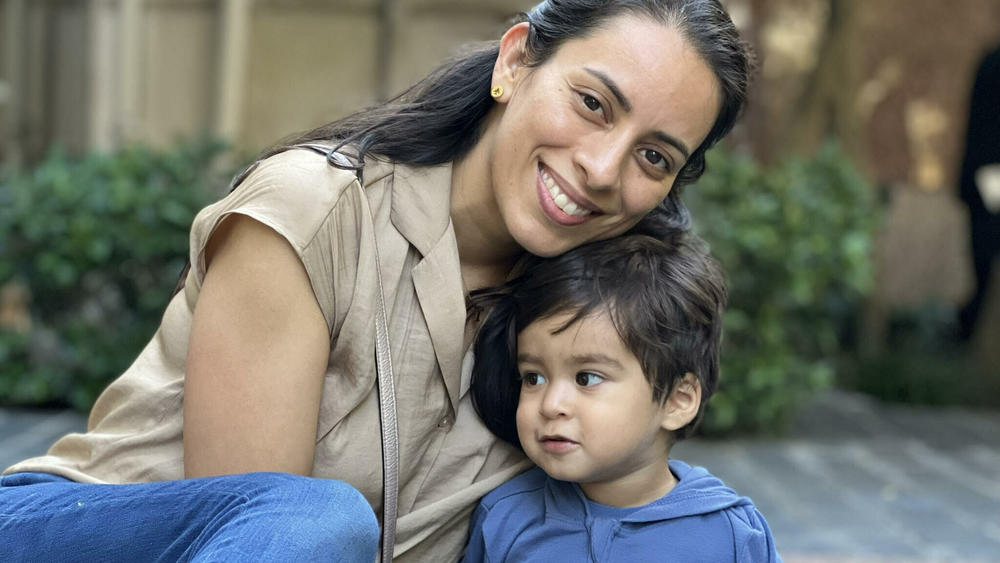 Teresa Hernandez with Lucca.