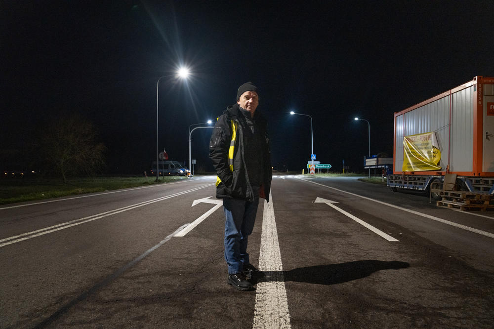 Leszek Stasiak runs a small trucking business in Poland. He is part of the truck blockade at the Poland-Ukraine border because he feels their livelihoods are under threat with the current rules with Ukrainian truckers.