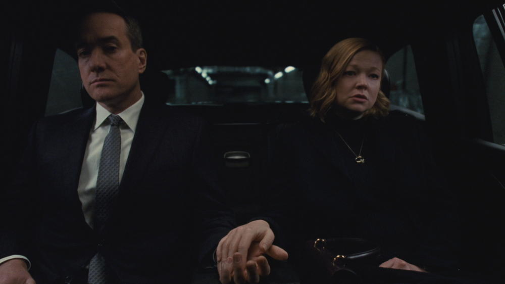 Matthew MacFadyen and Sarah Snook in HBO's <em>Succession</em>.