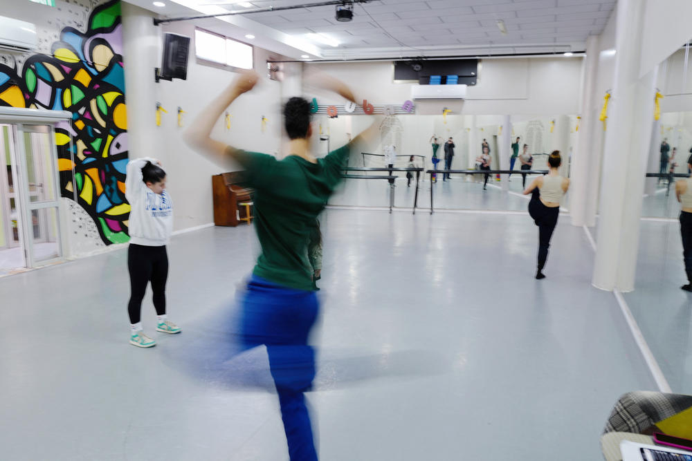 Dancers rehearse in Hanna Tams's studio in East Jerusalem.