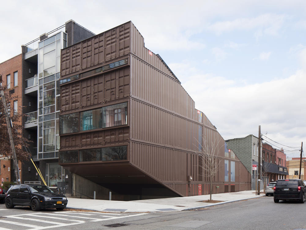 Restaurateur Joe Carroll's LOT-EK-designed home in Brooklyn, New York.