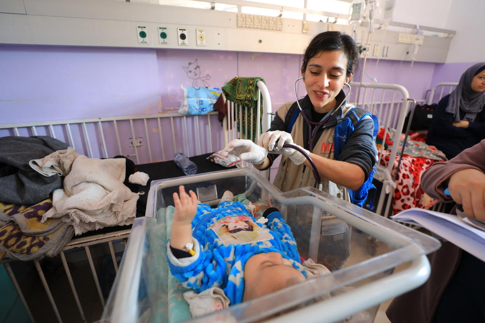 Dr. Seema Jilani at al-Aqsa hospital in Gaza.
