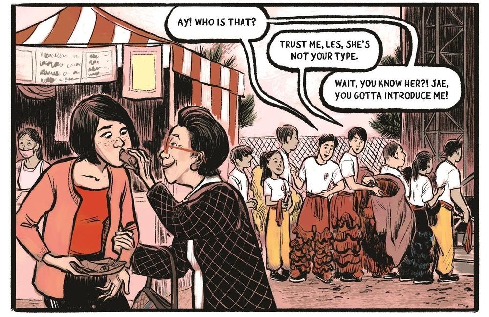A panel from Gene Luen Yang and LeUyen Pham's <em>Lunar New Year Love Story. </em>