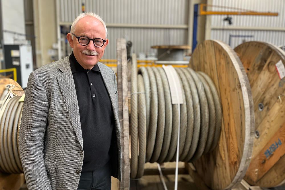 Gerhard Pfeifer, CEO of Pfeifer Group, stands on the factory floor at his company's headquarters in Memmingen, Germany. Pfeifer's company has been in his family for 444 years, and is one of the oldest companies in Germany. Since 2001, Pfeifer has understood that China would be an integral part of his business of making steel cables.