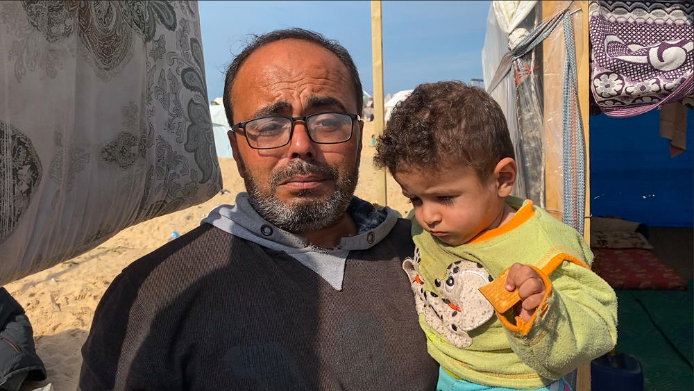 Ayman Bar has 13 children. One tent for his family has cost 500 shekels so far and doesn't yet have a quality roof. 