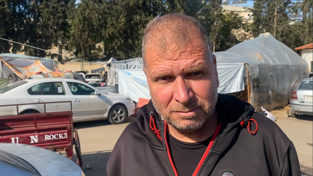 Mohammed Abu Salah and his family relocated multiple times before building their tent in Rafah. 