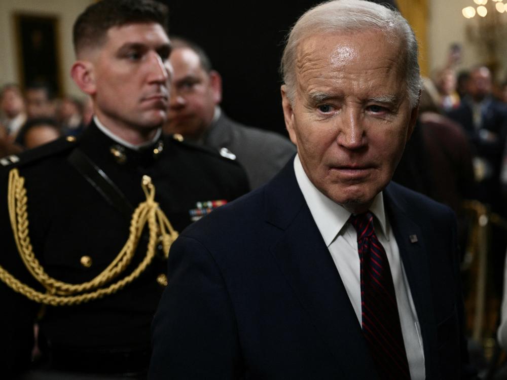 President Biden leaves a White House event on Jan. 19, 2024.