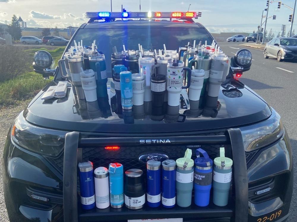 Police in Roseville, California, say a woman has been arrested and charged with grand theft after she allegedly stole $2,500 worth of Stanley drinkware.