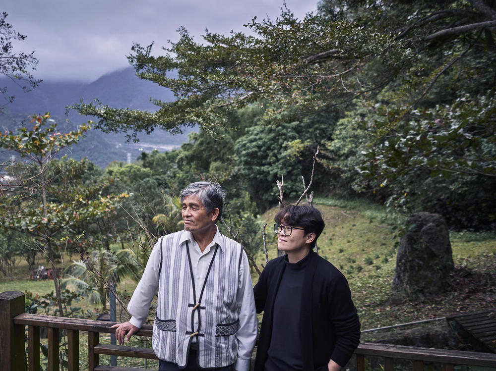 Teyra Yudaw (left) and his daughter, Ciwang Teyra, are members of Taiwan's Indigenous Truku tribe.