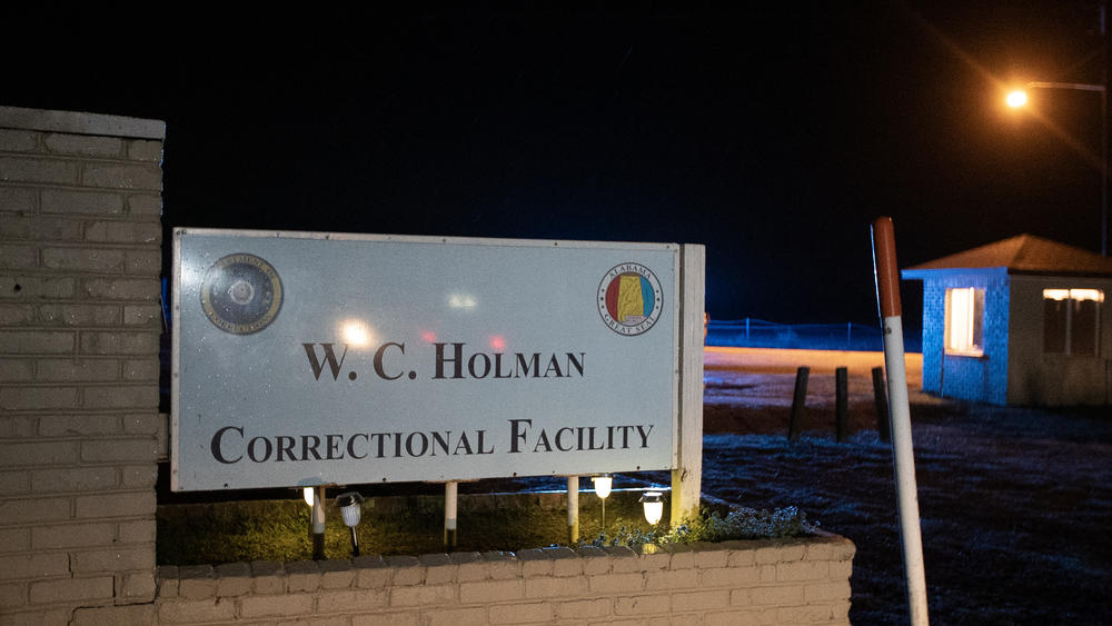 A sign for the Holman Correctional Facility in Atmore, Ala., where Smith was incarcerated and executed.