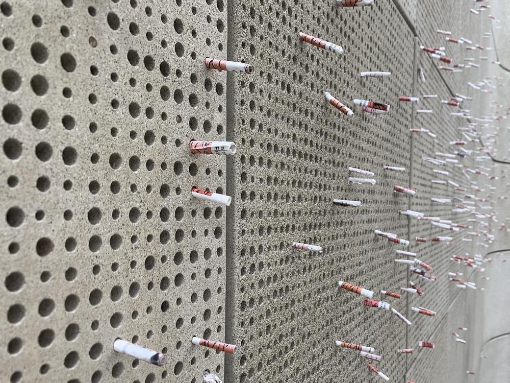 At Holocaust Museum L.A., visitors can leave prayers or messages in a memorial wall.