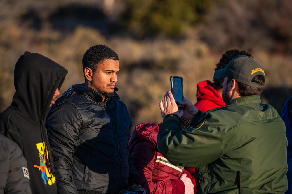 U.S. Customs and Border Patrol take face scans of each migrant in the field. This info is input into facial recognition systems that are used with the extensive camera arrays along the border.