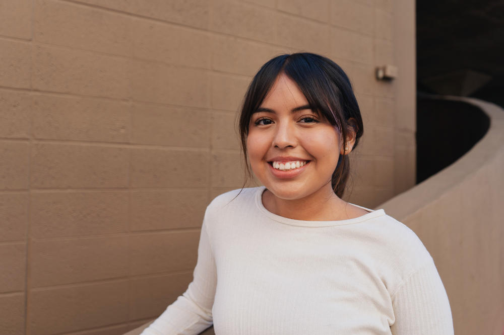 Nalani Lopez, 19, lives in the Salt River Pima-Maricopa Indian Community. She's also part of the San Carlos Apache and Mandan, Hidatsa and Arikara tribes. This year is Lopez's first presidential election, and despite supporting Biden in 2020, she's unsure if she'll back him this time.